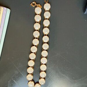 J. Crew White Stone & Gold Necklace - Stones - 14" Length